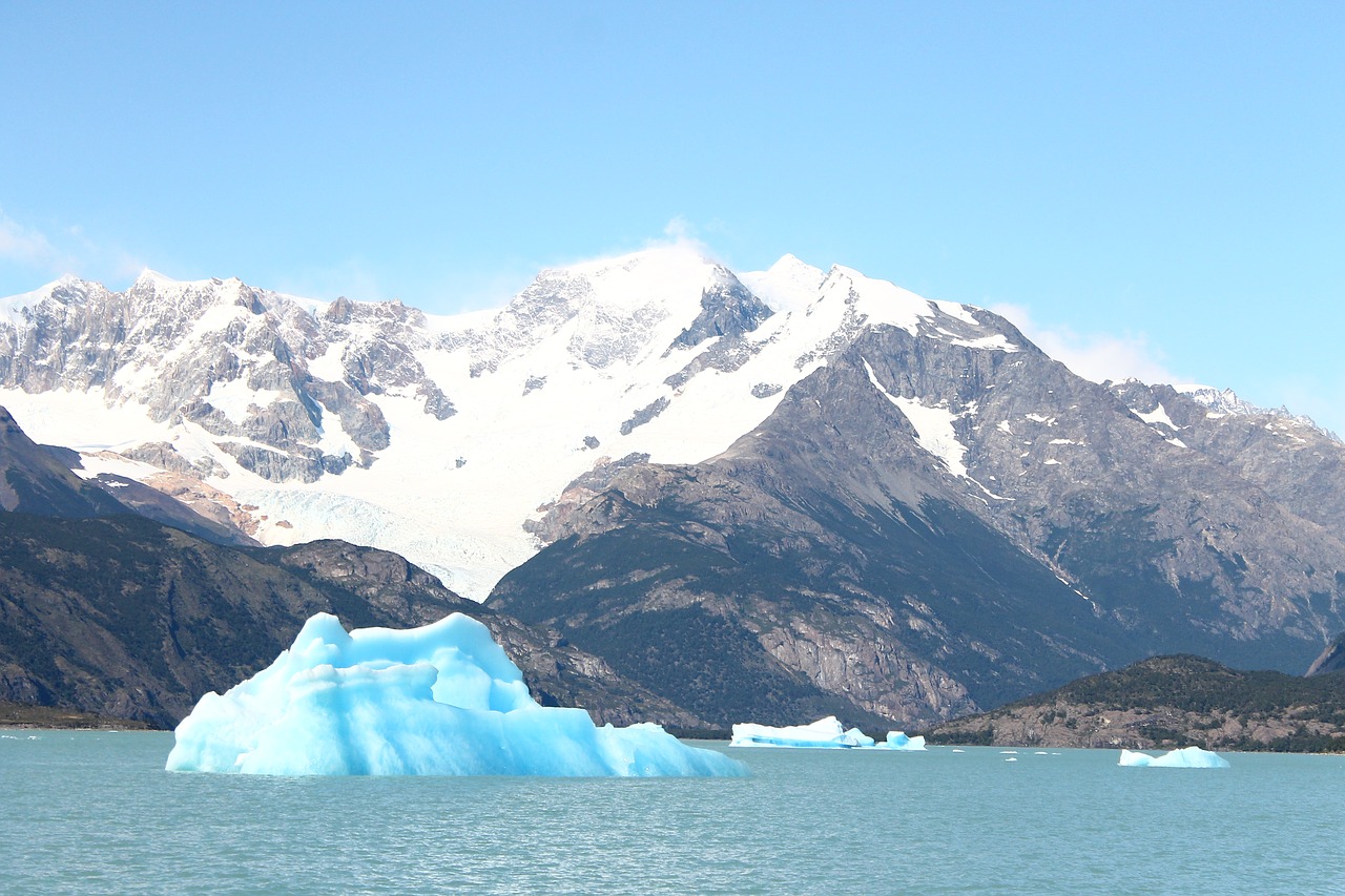 Ledkalnis, Argentina, Kalnas, Patagonia, Ežeras, Mėlynas, Vanduo, Ledas, Gamta, Nemokamos Nuotraukos