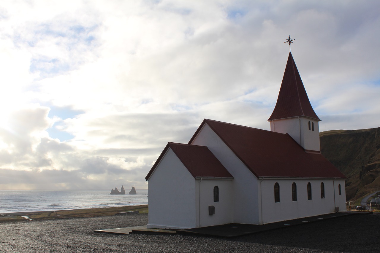 Iceland, Bažnyčia, Garbinimo Namai, Dangus, Jūra, Mėlynas, Nemokamos Nuotraukos,  Nemokama Licenzija