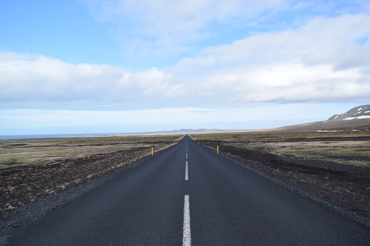 Iceland, Tiesus Kelias, Vienišas, Kryptis, Kraštovaizdis, Nemokamos Nuotraukos,  Nemokama Licenzija