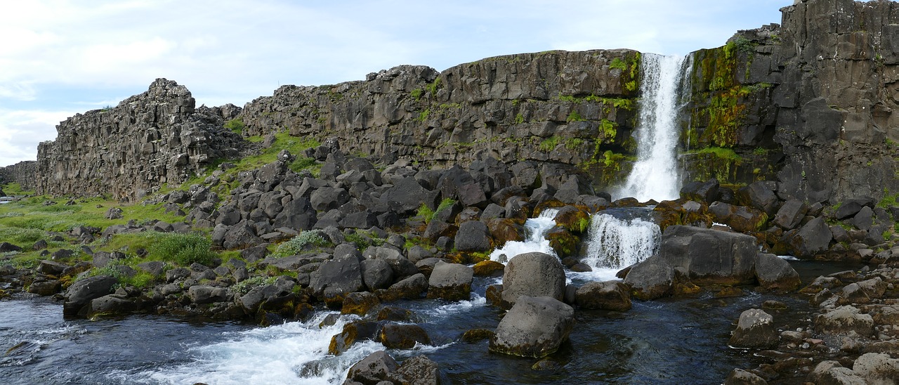 Iceland, Thingvellir, Kraštovaizdis, Kalnai, Rokas, Þingvellir, Akmens Siena, Kontinentinės Plokštės, Kontinentinis Poslinkis, Įtrūkimai