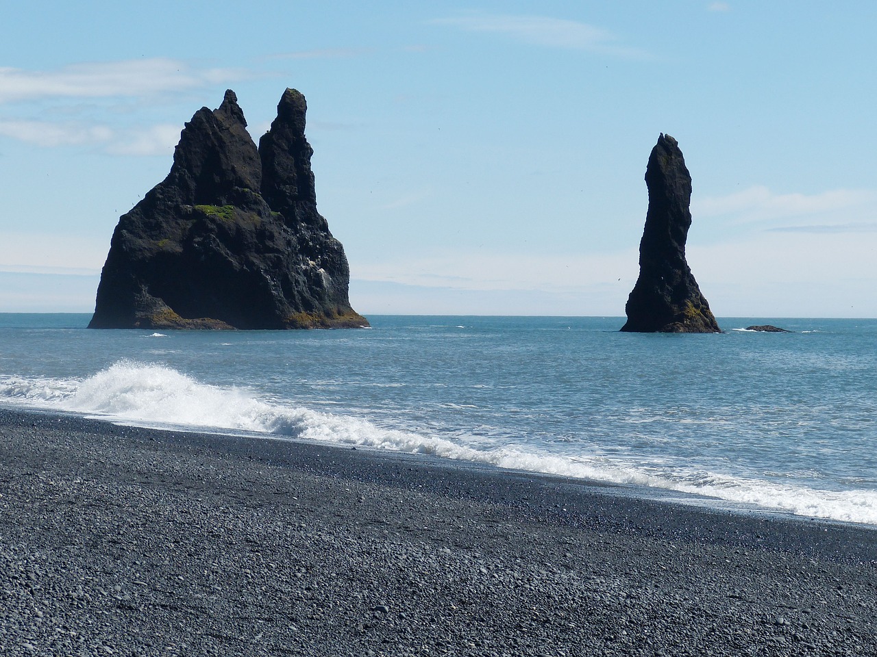 Iceland, Vik, Pietinė Pakrantė, Bazaltas, Uolos, Rokas, Gamta, Kraštovaizdis, Ramstis, Lava