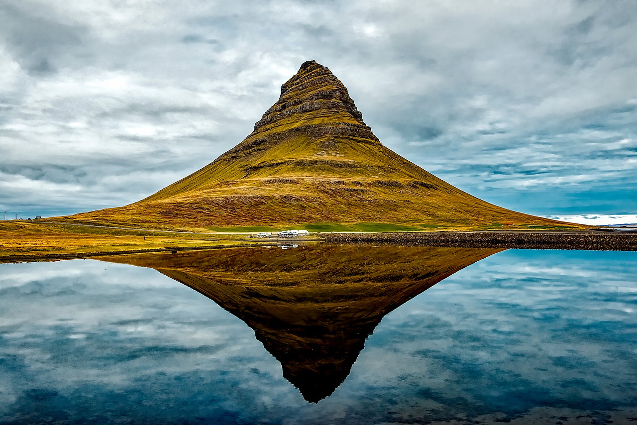 Iceland, Formavimas, Kalnas, Kraštovaizdis, Vaizdingas, Upė, Ežeras, Apmąstymai, Dangus, Debesys