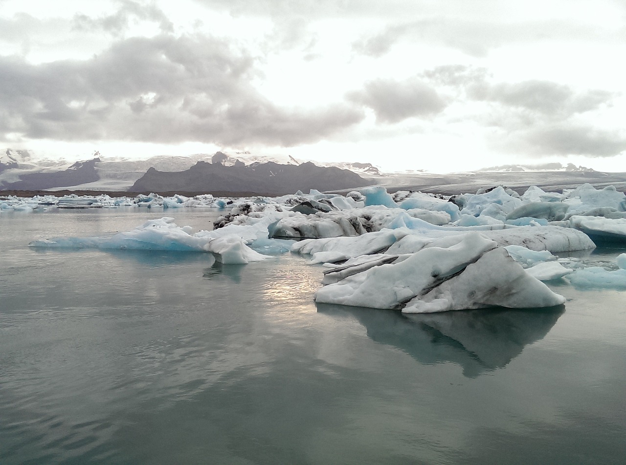 Iceland, Vanduo, Ledas, Debesys, Poilsis, Abendstimmung, Veidrodis, Atspindys, Ežeras, Nemokamos Nuotraukos