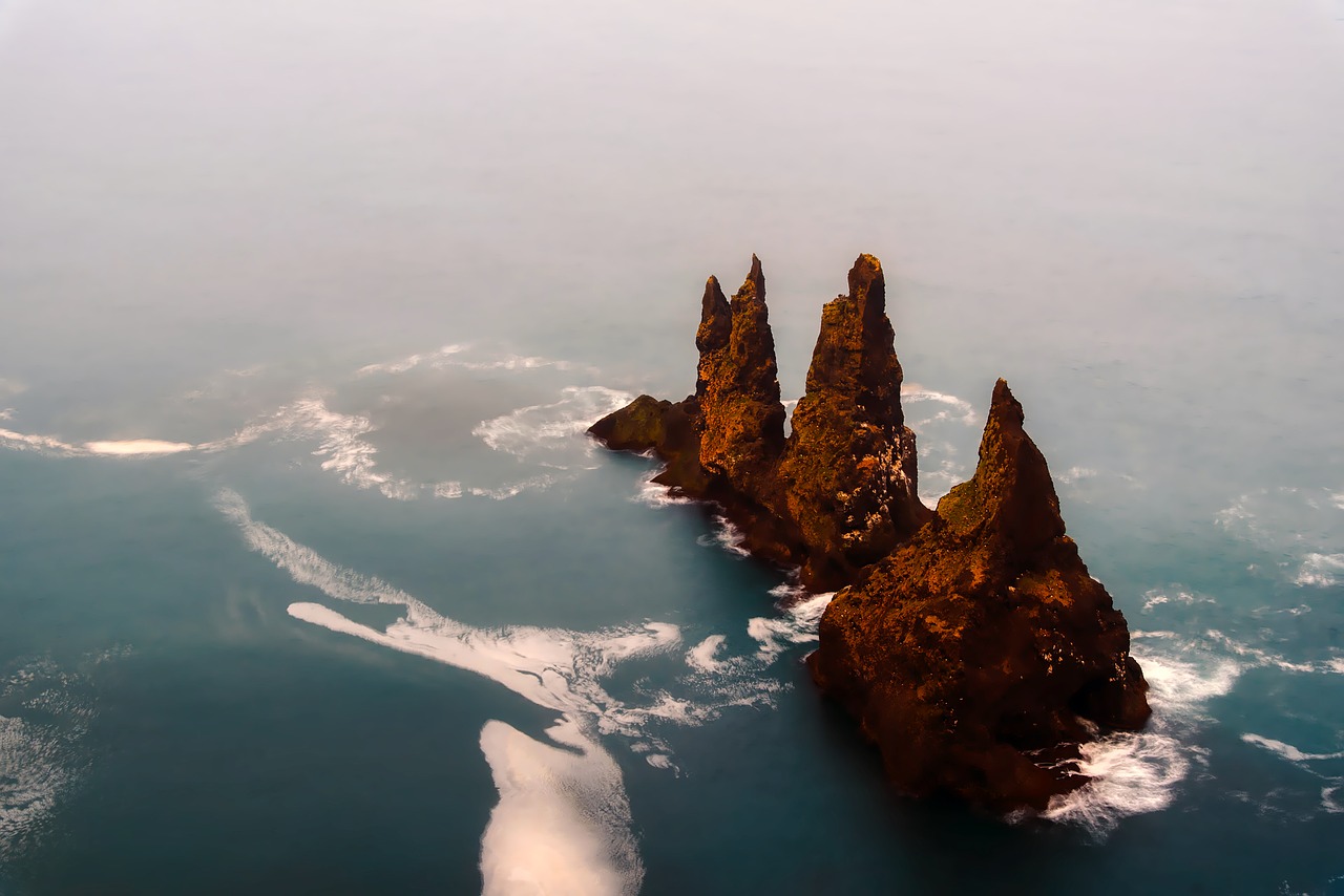 Iceland, Jūra, Vandenynas, Vanduo, Susivienijimai, Paliekama, Skala, Rokas, Lauke, Smailės