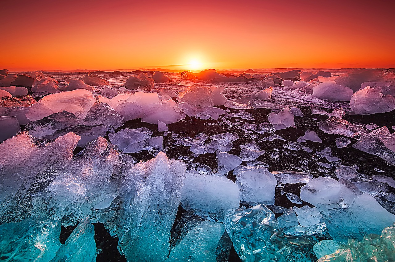 Iceland, Jūra, Vandenynas, Ledas, Ledinis, Gabaliukai, Gamta, Lauke, Pavojingas, Žiema