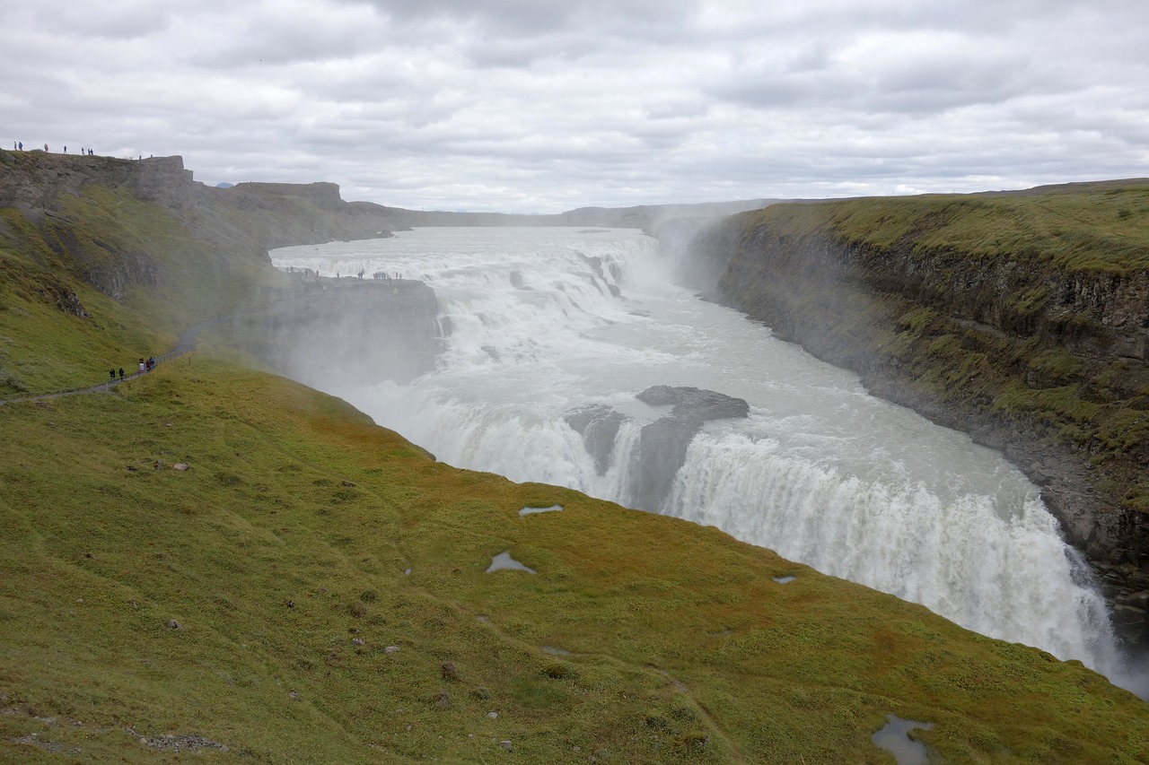 Iceland, Krioklys, Gamta, Kraštovaizdis, Gamtos Jėga, Vanduo, Milžiniškas, Gullfoss, Įspūdingas, Highlands
