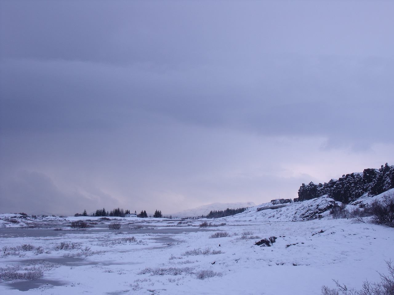 Iceland, Thingvellir, Žiema, Sniegas, Ledas, Šaltas, Balta, Šaltis, Gamta, Sušaldyta