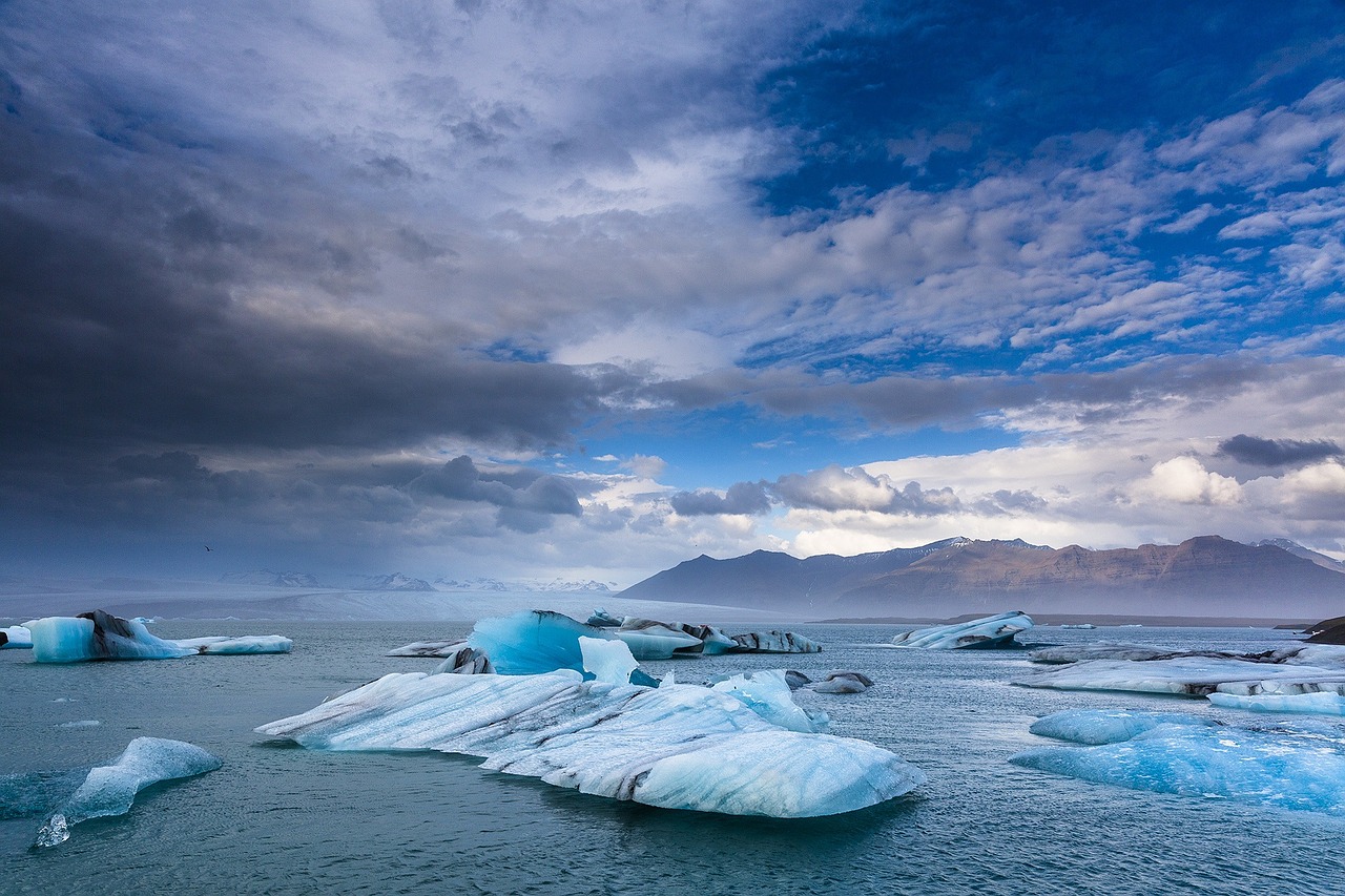 Iceland, Ledas, Ledynai, Ežeras, Vanduo, Dangus, Debesys, Nemokamos Nuotraukos,  Nemokama Licenzija