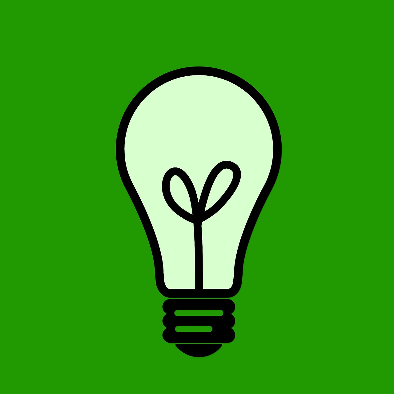Idėjos, Žalias, Idėja Koncepcija, Simbolis, Kūrybos Idėjos, Natūralus, Lemputė, Piktograma, Šiuolaikiška, Žalia Fone