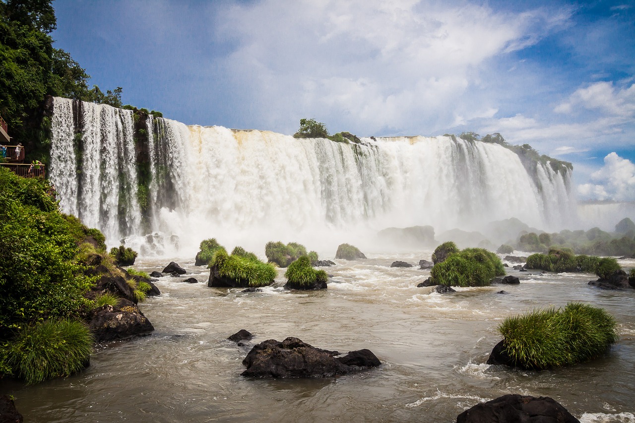 Iguazu, Iguacu, Iguazu, Kritimo, Krioklys, Į Pietus, Amerikietis, Brazilija, Vanduo, Kraštovaizdis