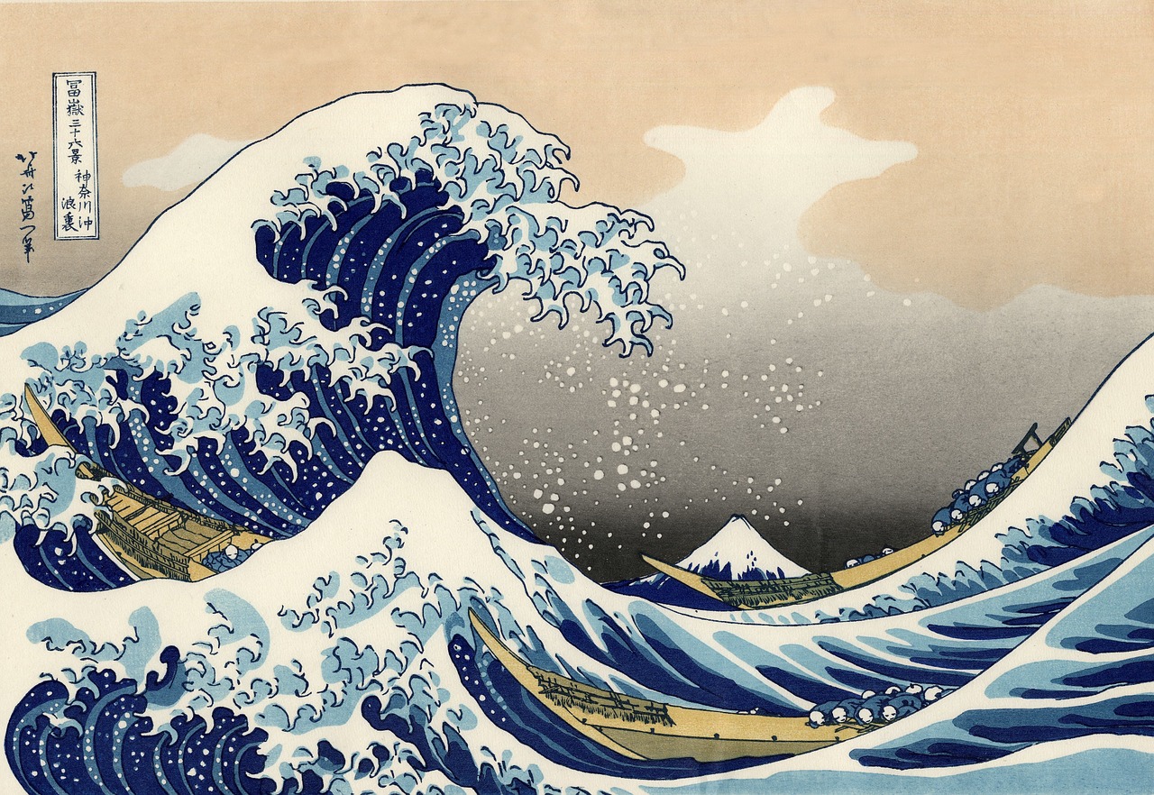 Vaizdas, Medžio Bloknotų Spausdinimas, Medžio Pjovimas, Banga, Didžioji Banga Prieš Kanagaw, Japanese, Meno Kūriniai, Katsushika Hokusai, Hokusai, Kanagawa