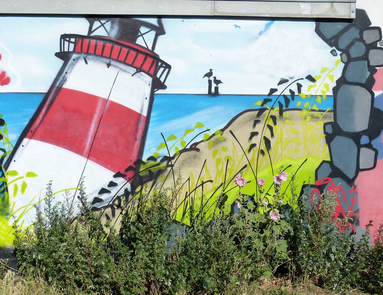 Vaizdo,  Graffiti,  Graffiti,  Graffiti,  Sienelę,  Graffiti,  Papludimys,  Dune,  Švyturys,  Sylt