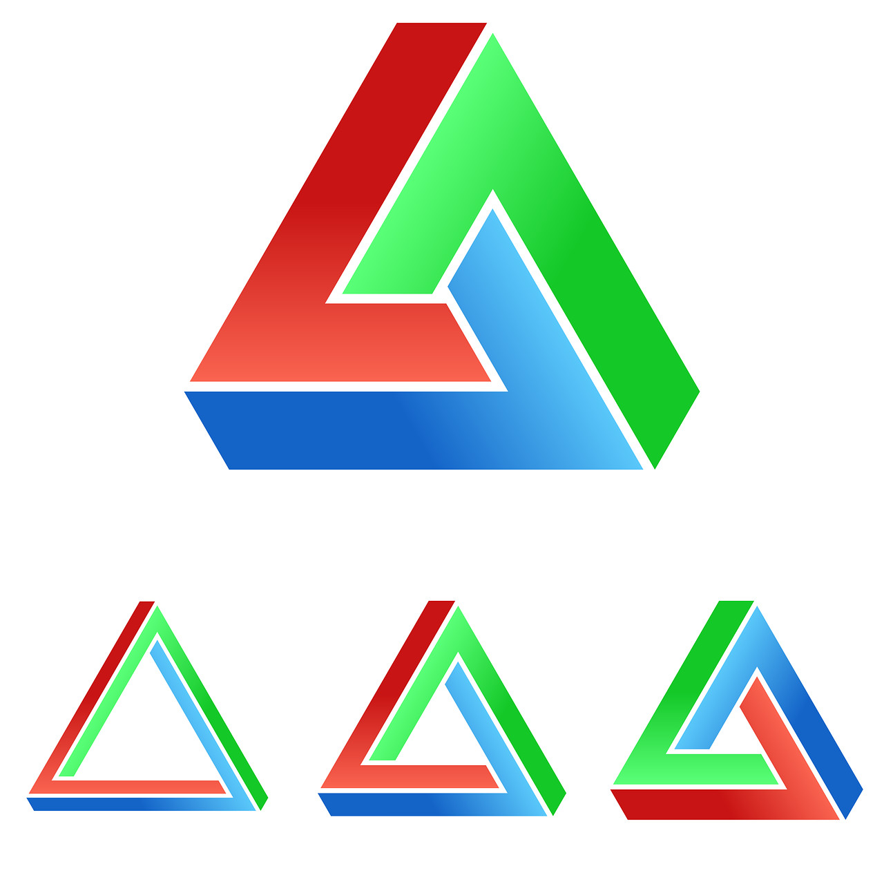 Neįmanomas,  Penrozė,  Trikampis,  Logotipas,  3D,  Optinis,  Iliuzija,  Simbolis,  Sirrealis,  Nerealu
