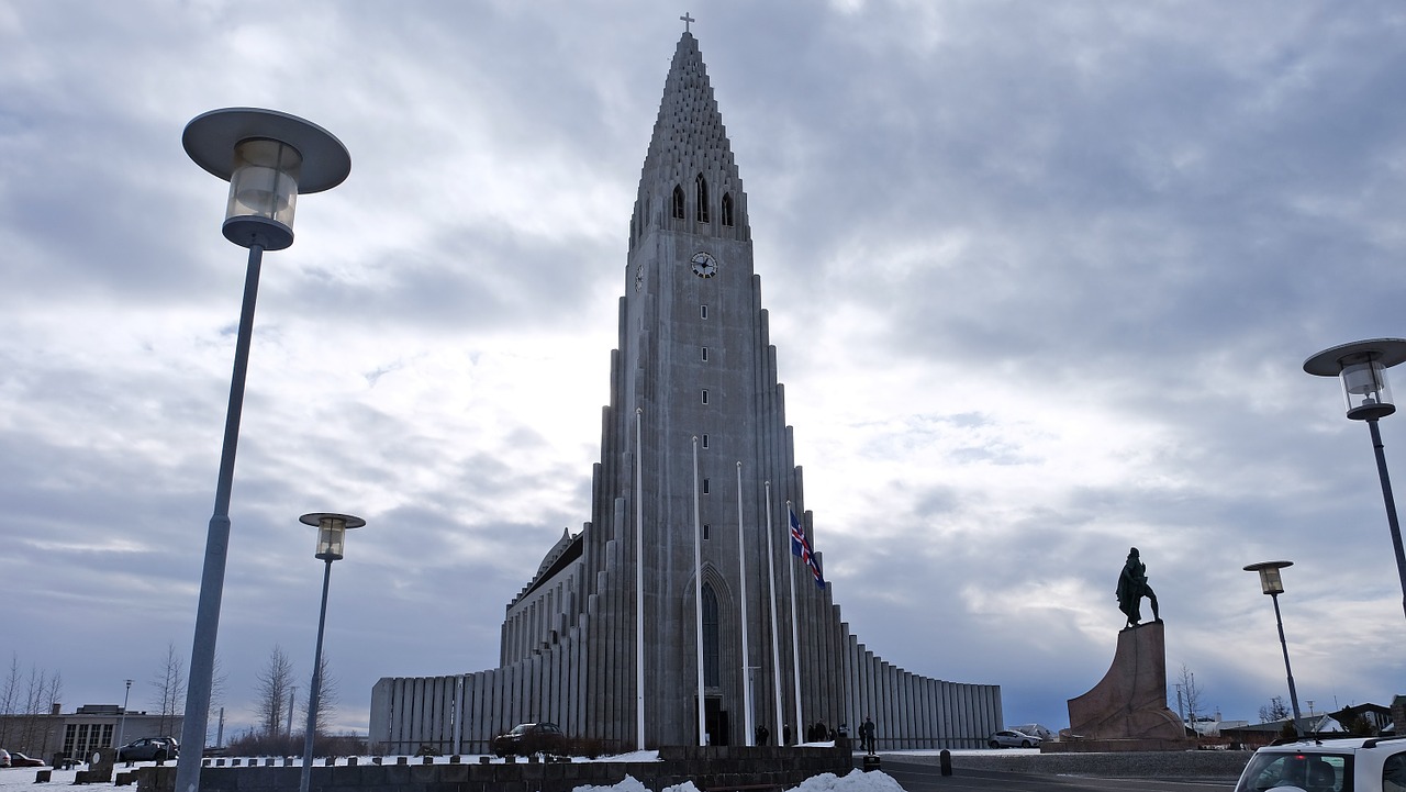Bažnyčia, Hallgrimskirkja Bažnyčia, Reikjavikas, Iceland, Įspūdingas, Skandinavija, Iconic, Grožis, Nuostabus, Gražus