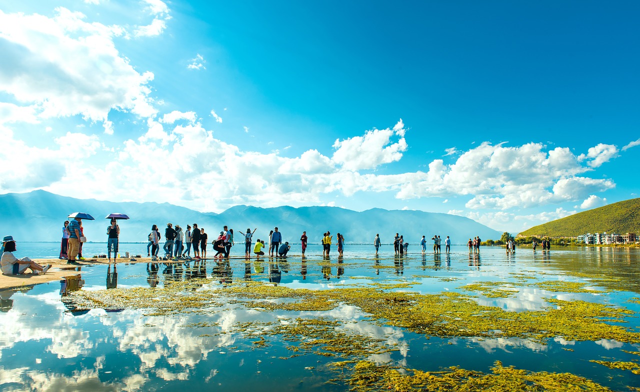 Yunnan Provincijoje, Dali, Erhai Ežeras, Žmonės Plaukioja, Nemokamos Nuotraukos,  Nemokama Licenzija