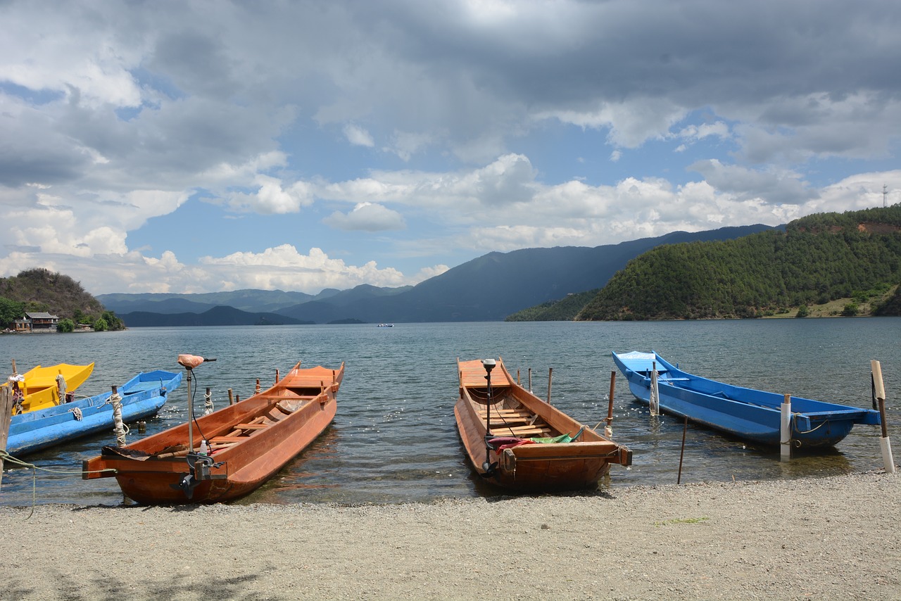 Yunnan Provincijoje, Lugu Ežeras, Vandens Kaimas, Nemokamos Nuotraukos,  Nemokama Licenzija