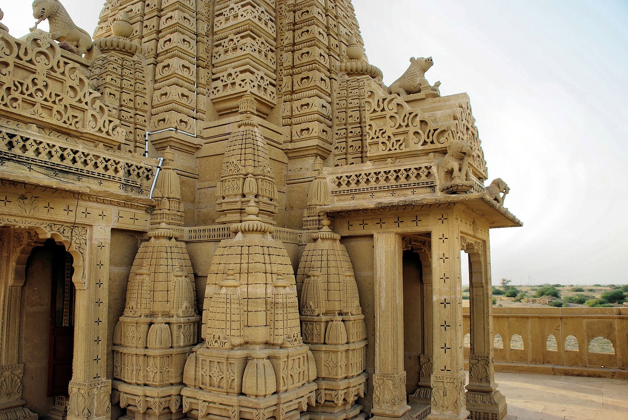 Indija, Rajasthan, Jaisalmer, Šventykla, Jain, Religija, Architektūra, Stulpeliai, Skulptūros, Nemokamos Nuotraukos