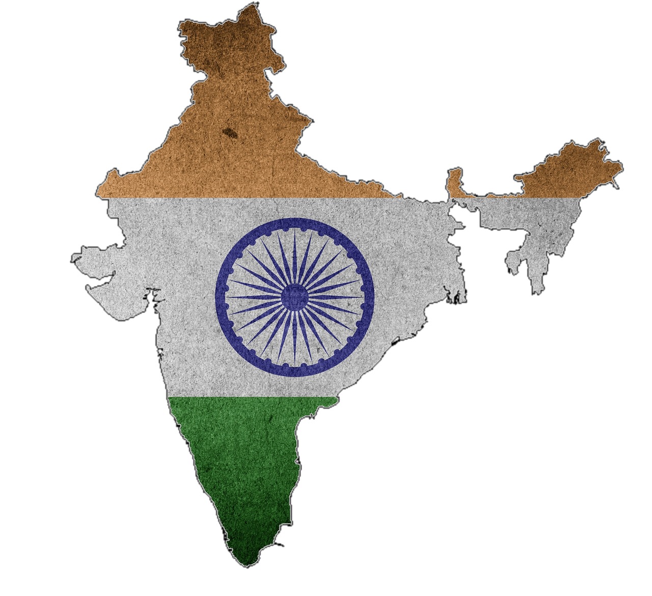 Indija, Vėliava, Žemėlapis, Šalis, Indijos Vėliava, Trispalvis, Nemokamos Nuotraukos,  Nemokama Licenzija