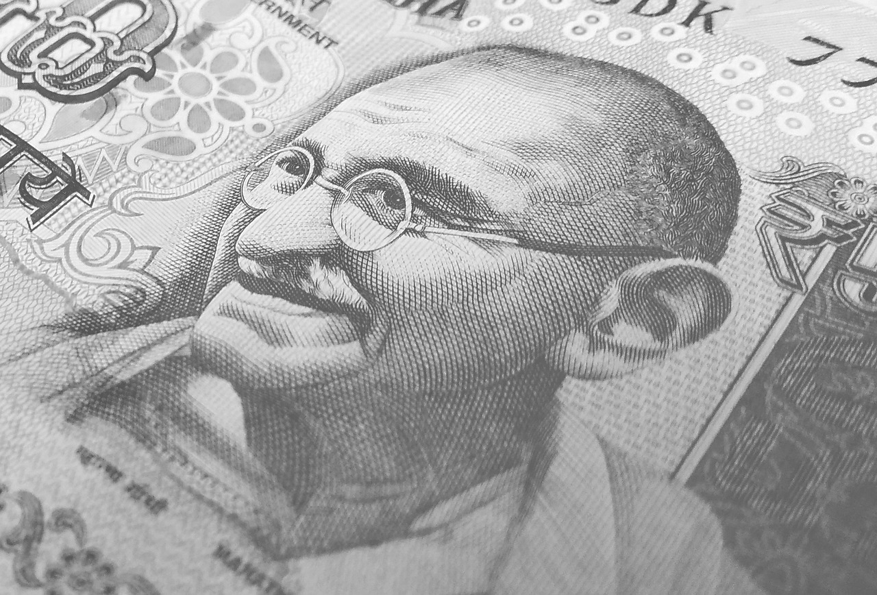 Indijos, Valiuta, Pinigai, Pinigai, Rupija, Turtas, Banknotas, Asian, Vertė, Gandhi