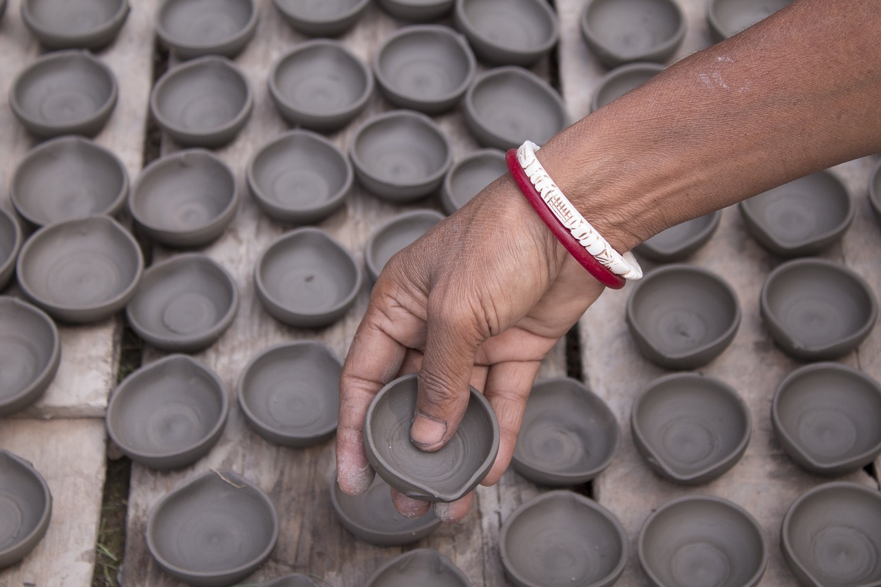Indijos, Keramika, Indijos Keramika, Molis, Ranka