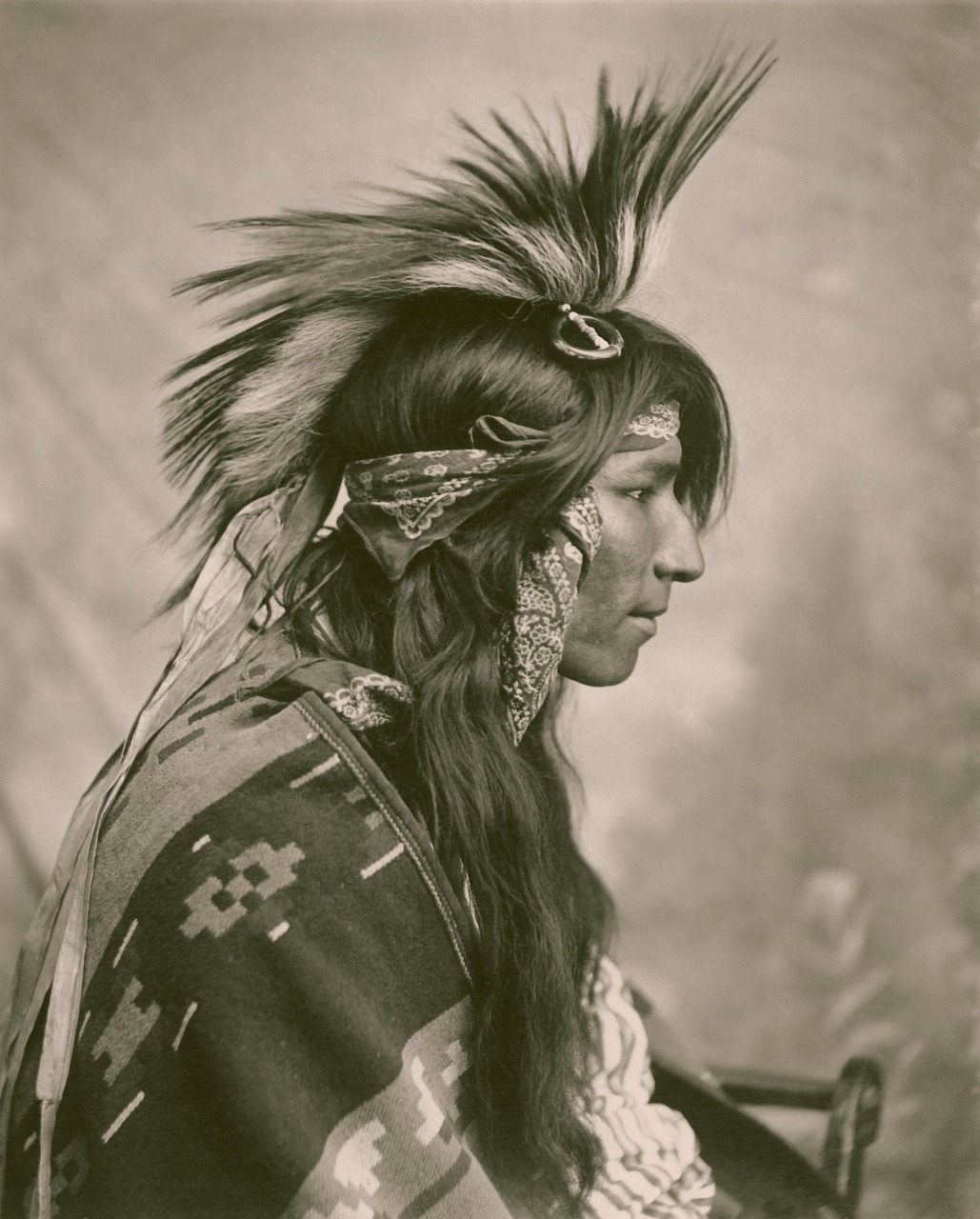 Indijos, Asmuo, Vintage, Cree, Saskatchewan, Kanada, 1903, Kanados, Galvos Apdangalai, Plunksna