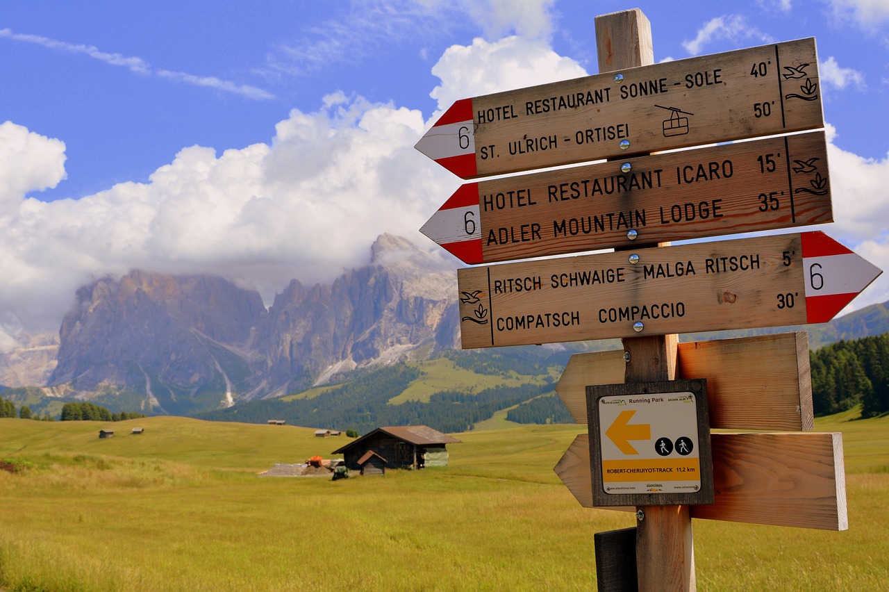 Indikacija, Dolomitai, Signalas, Prato, Žolė, Dangus, Debesys, Nemokamos Nuotraukos,  Nemokama Licenzija