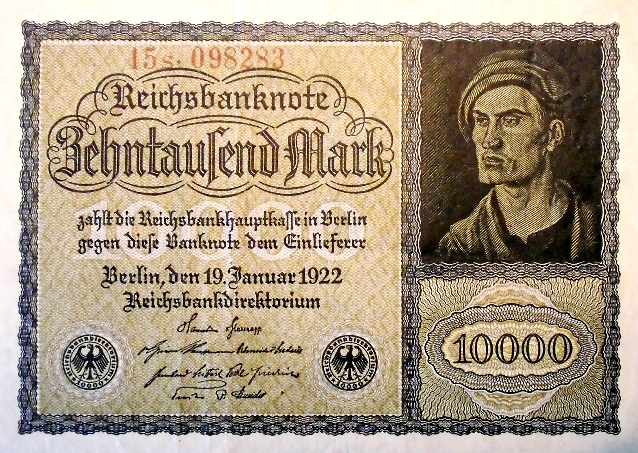 Infliacija, Pinigai, 1922, Imperijos Banknotas, Vokietija, Karo Sukeltas, Skurdas, Badas, Ekonomika, Atlyginimas