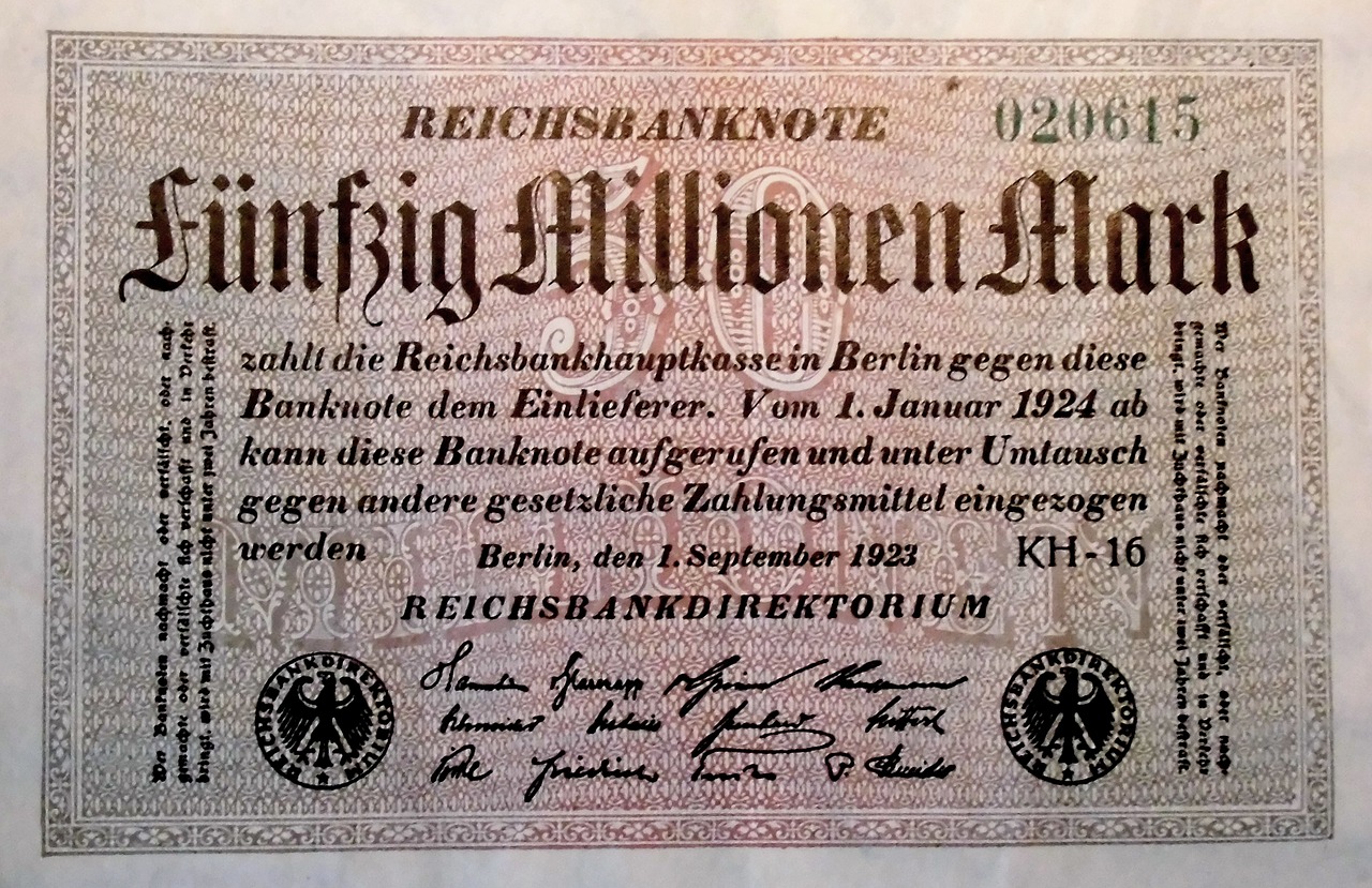 Inflationsgeld, 1923, Berlynas, Imperijos Banknotas, Infliacija, Beverčiai, Skurdas, Vokietija, Karo Pasekmės, Ekonomika