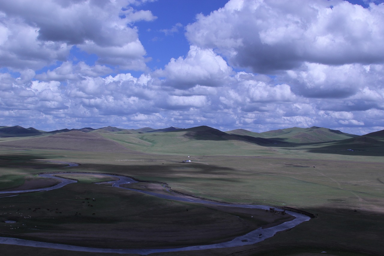 Vidinė Mongolija, Prairie, Mėlynas Dangus, Nemokamos Nuotraukos,  Nemokama Licenzija