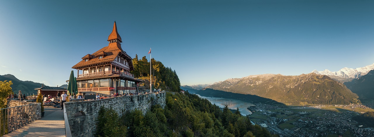 Interlaken, Sunkiau, Sunkiau Kulmas, Bern, Panorama, Ežeras Brienz, Kalnas, Turizmas, Turistinis, Berni Oberland