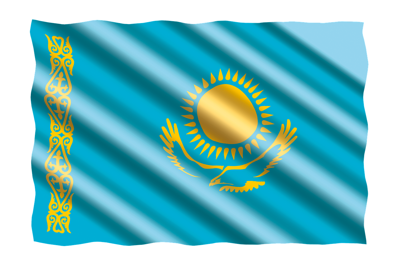 Tarptautinis, Vėliava, Kazachstanas, Nemokamos Nuotraukos,  Nemokama Licenzija