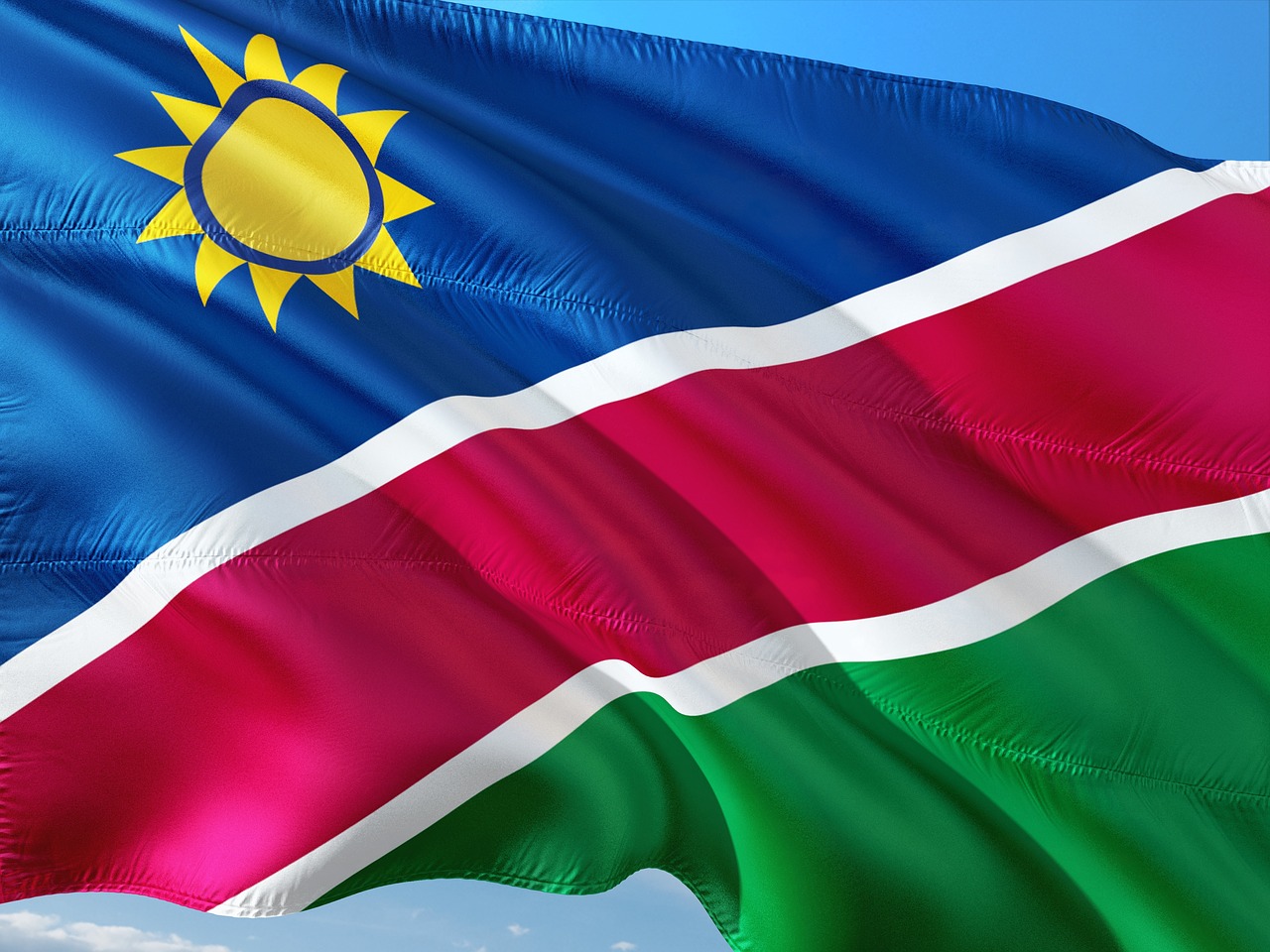 Tarptautinis, Vėliava, Namibija, Pietų Afrika, Nemokamos Nuotraukos,  Nemokama Licenzija