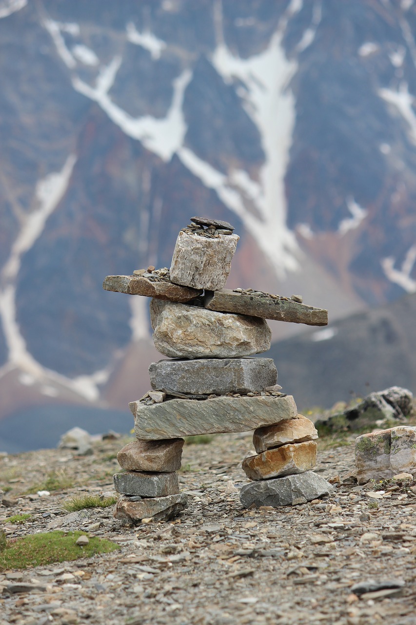 Inukshuk, Rokas, Kiauliena, Akmuo, Kanada, Inuit, Simbolis, Balansas, Krūva, Gamta