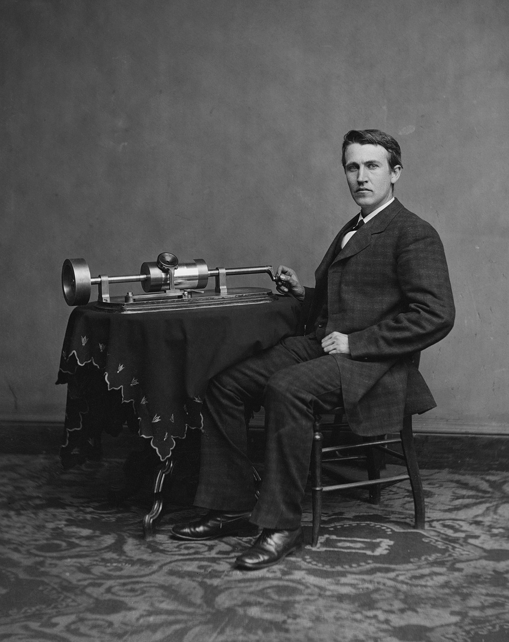Išradėjas, Thomas Alva Edison, Portretas, Vyras, 1878, Fonograma, Išradimas, Inovacijos, Progresas, Mokslas