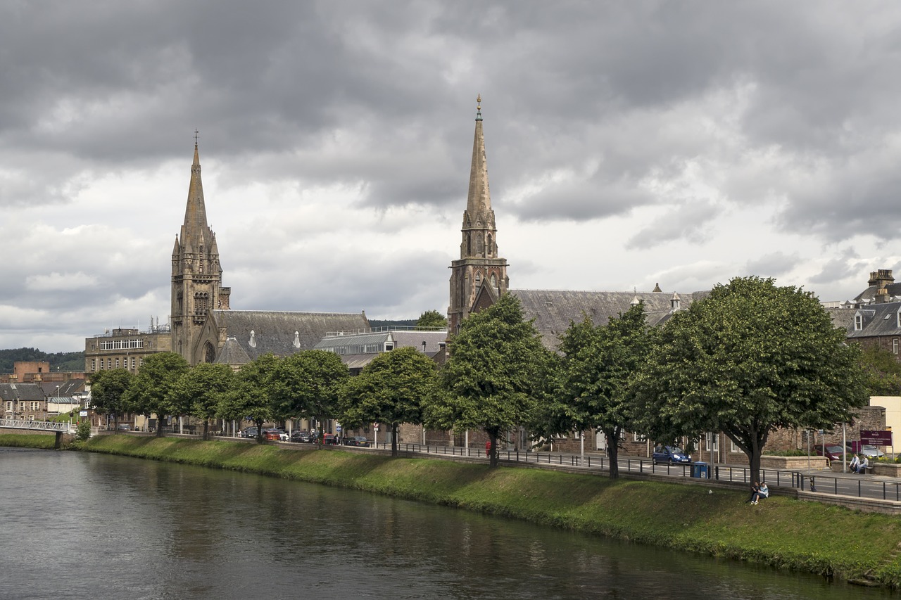 Inverness, Nemokama Šiaurės Bažnyčia, Ness, Upė, Škotija, Nemokamos Nuotraukos,  Nemokama Licenzija