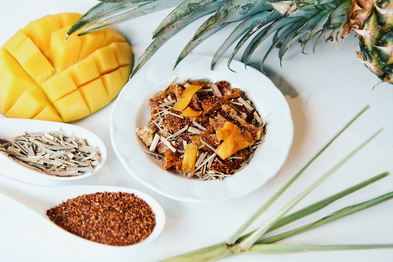 Irie,  Arbata,  Žolelių,  Vaisių,  Rooibos,  Citrinžolės,  Miela,  Mango,  Ananasas, Nemokamos Nuotraukos