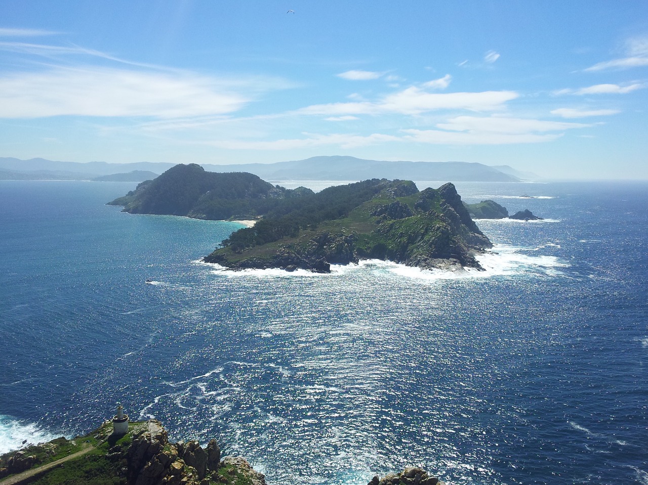 Isla Cies, Ispanija, Vigo, Galicia, Jūros Vaizdas, Prie Jūros, Gamta, Mėlynas, Nacionalinis Parkas, Vasara