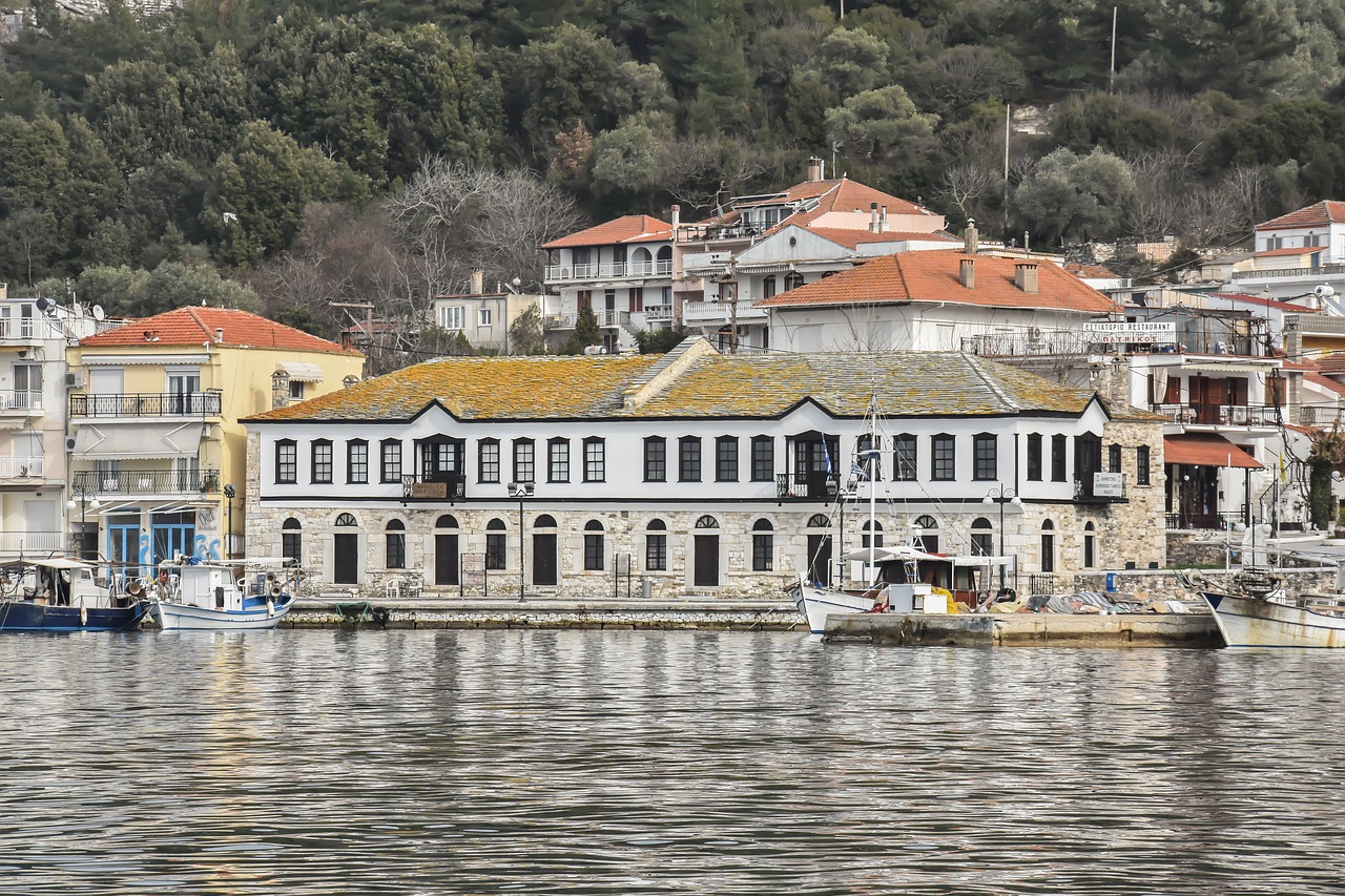 Sala, Pastatas, Thasos, Graikija, Architektūra, Kelionė, Turizmas, Vasara, Jūra, Turistinis