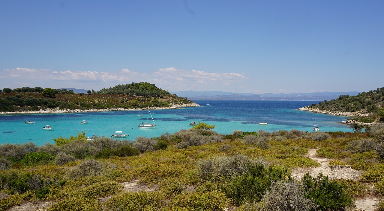 Sala, Diaporas, Mėlyna Lagūna, Graikija, Chalkidiki, Pajūryje, Kranto, Sithonia, Azure, Turizmas