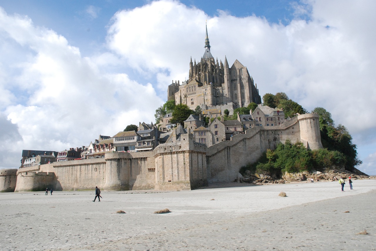 Sala, Mt St Michel, Mont Saint Michel, Jūra, Brittany, Normandija, Atoslūgis, Įlanka, Kraštovaizdis, Veidrodis