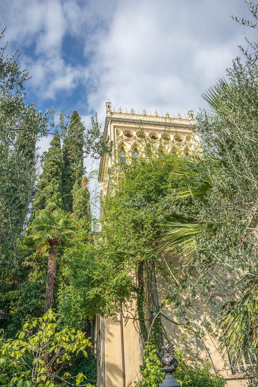 Isola Del Garda, Bokštas, Gamta, Ežero Garda, Italy, Turizmas, Europa, Ispanų, Vaizdas, Mėlynas