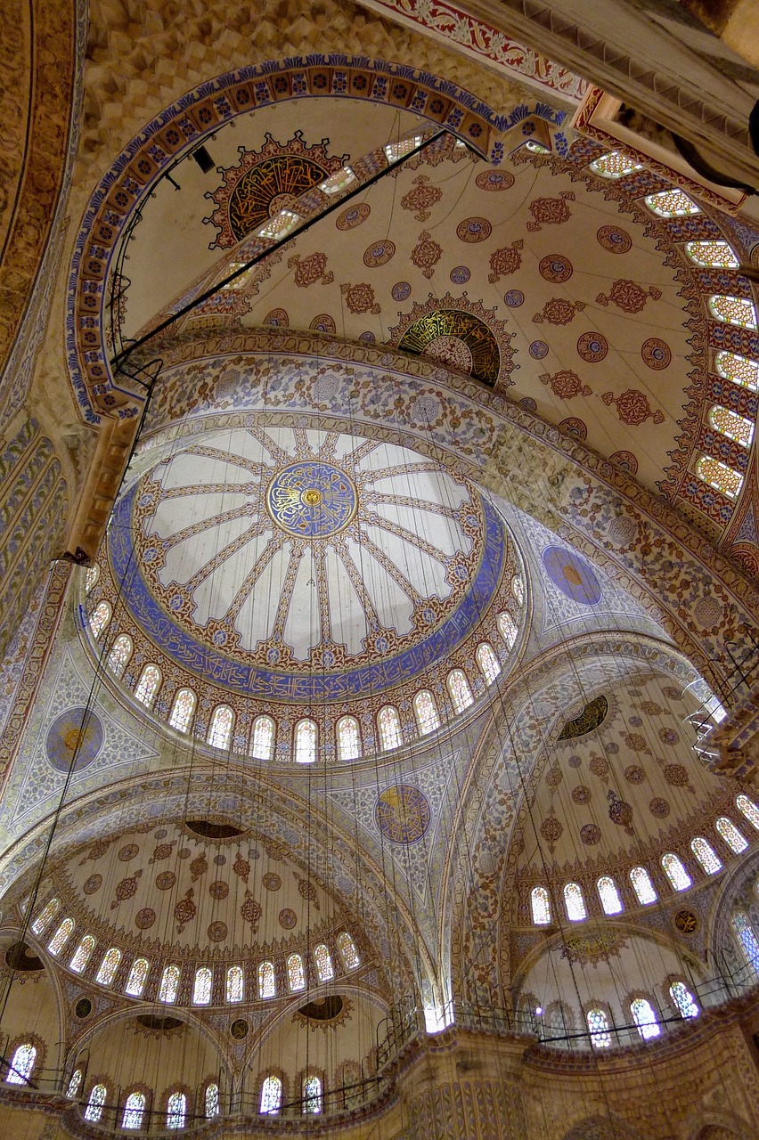 Istanbulas, Mėlyna Mečetė, Turkija, Mečetė, Architektūra, Paminklas, Religiniai Paminklai, Religija, Islamas, Kupolai