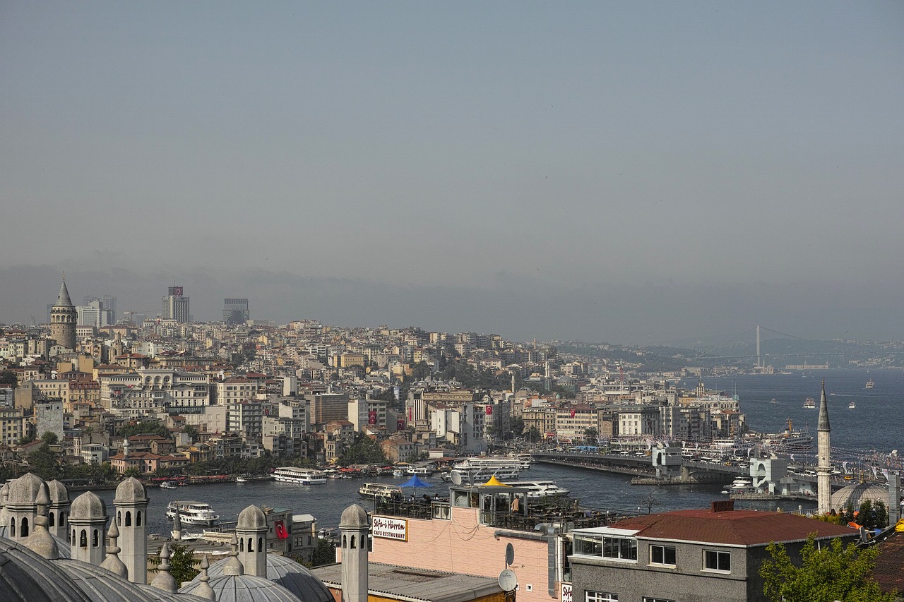 Istanbulas, Miestas, Kraštovaizdis, Miesto Panorama, Jūrų, Turkija, Sultanahmet, Gerklė, Galata, Estuarija