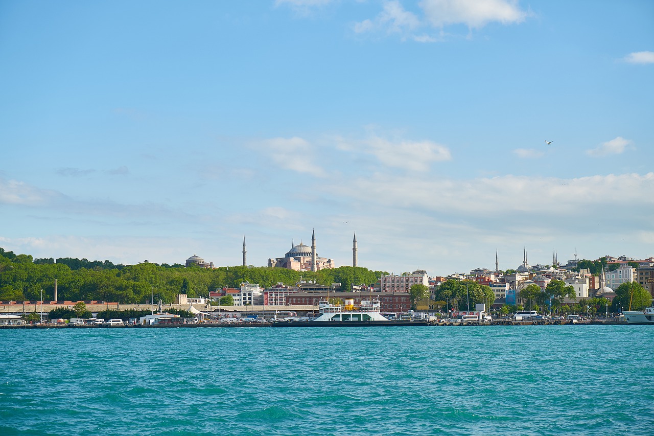Istanbulas, Gerklė, Hagia Sophia, Cami, Muziejus, Bažnyčia, On, Estuarija, Galata, Ottoman