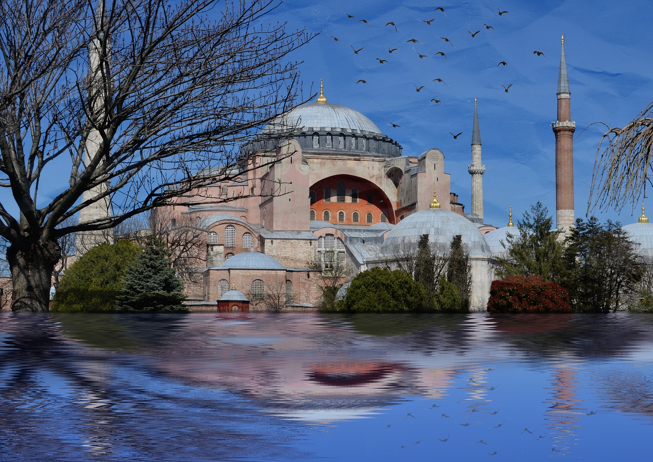 Istanbulas, Hagia Sophia, Sultanahmet, Kraštovaizdis, Istoriniai Darbai, Muziejus, Vaizdas, Senovinis Miestas, On, Turkija