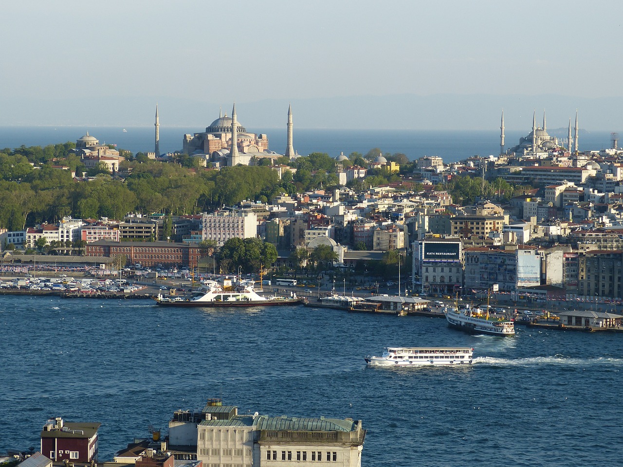 Istanbulas, Turkija, Fosforas, Jūra, Perspektyva, Vaizdas, Senamiestis, Mečetė, Minaretas, Auksinis Ragas