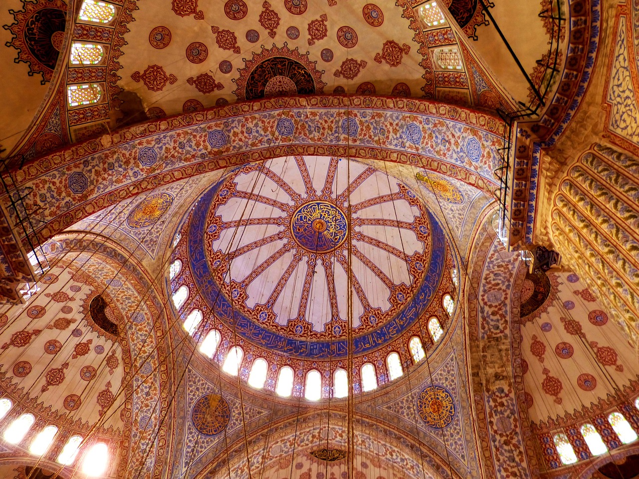 Istanbulas, Turkija, Mečetė, Mėlyna Mečetė, Istoriškai, Minaretas, Parkas, Kupolas, Dievas, Islamas
