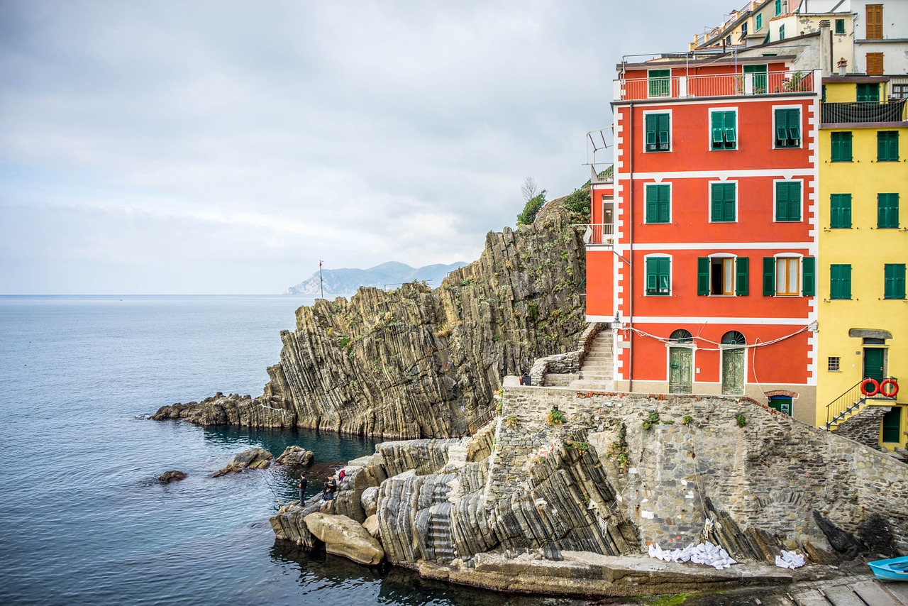 Italy, Cinque Terre, Viduržemio Jūros, Uolos, Kalnas, Europa, Kranto, Turizmas, Ispanų, Vaizdingas
