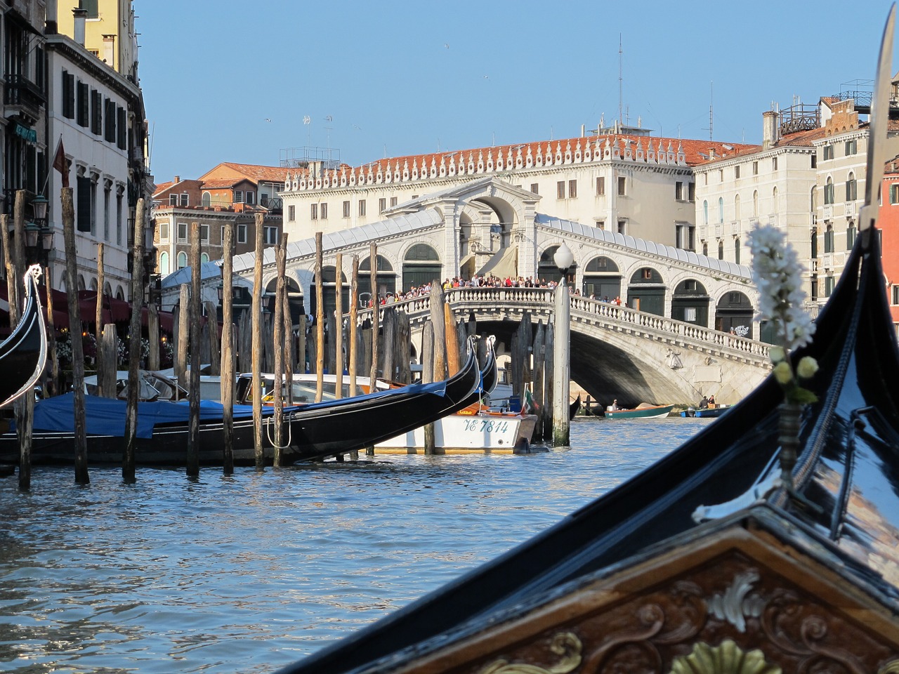 Italy, Venecija, Rialto Tiltas, Canale Grande, Nemokamos Nuotraukos,  Nemokama Licenzija