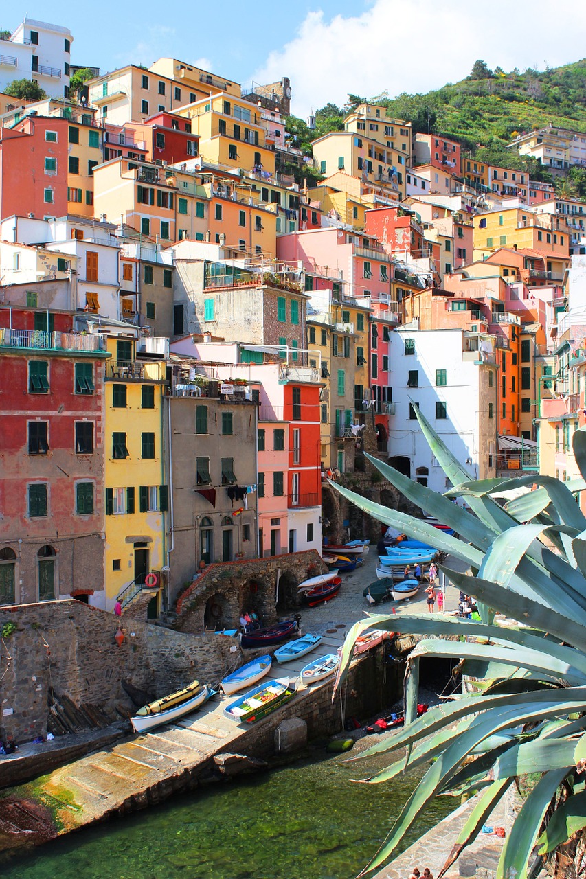 Italy, Ligurija, Cinque Terre, Jūra, Namai, Spalvos, Riomaggiore, Valtys, Spalvinga, Porto